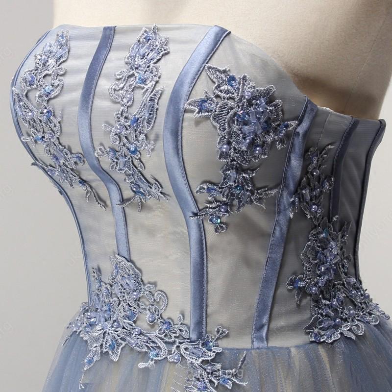 Long Strapless A Line Prom Gown main image 0