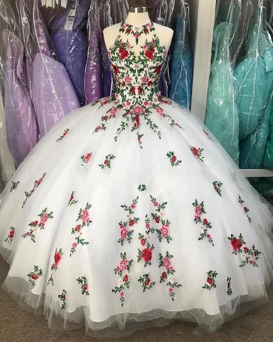 Fabulous White 3d Flowers Ball Gown Quinceanera Dresses Vestidos,pl1949 ...