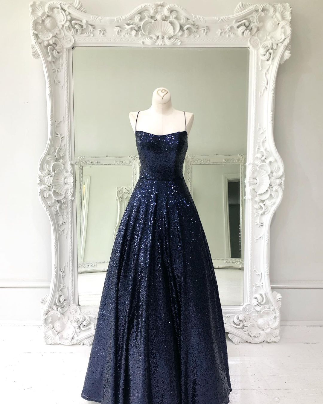 Women Navy Blue A-Line Dress