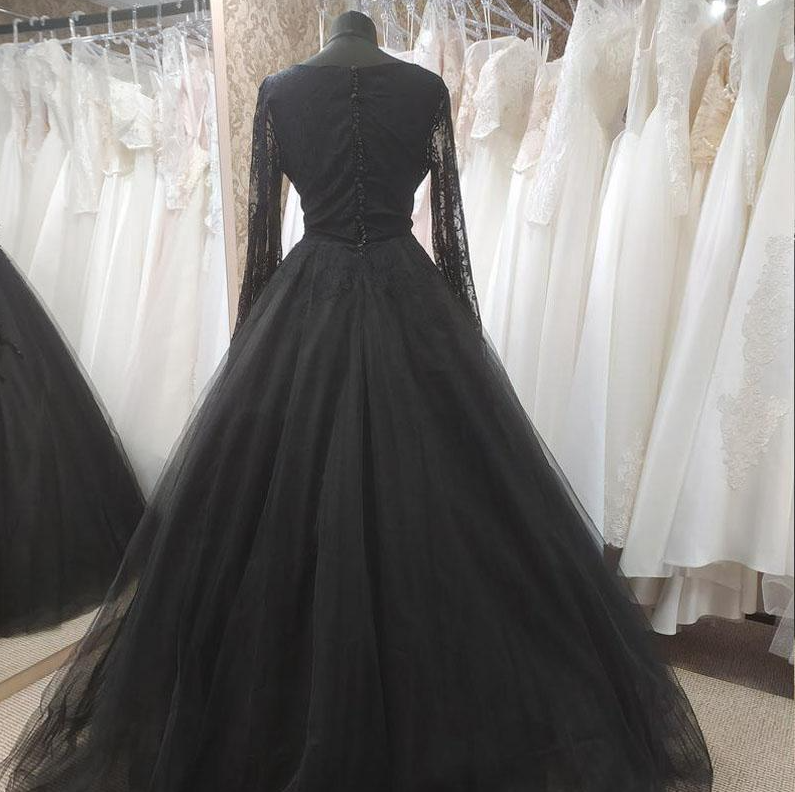 Sleeves Black Lace Women Prom Dress Evening Gown,pl3383 on Luulla