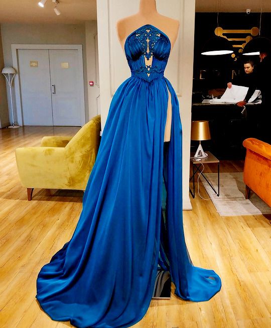Royal Blue Long Prom Dress, Lace Evening Dress,PL4237 on Luulla