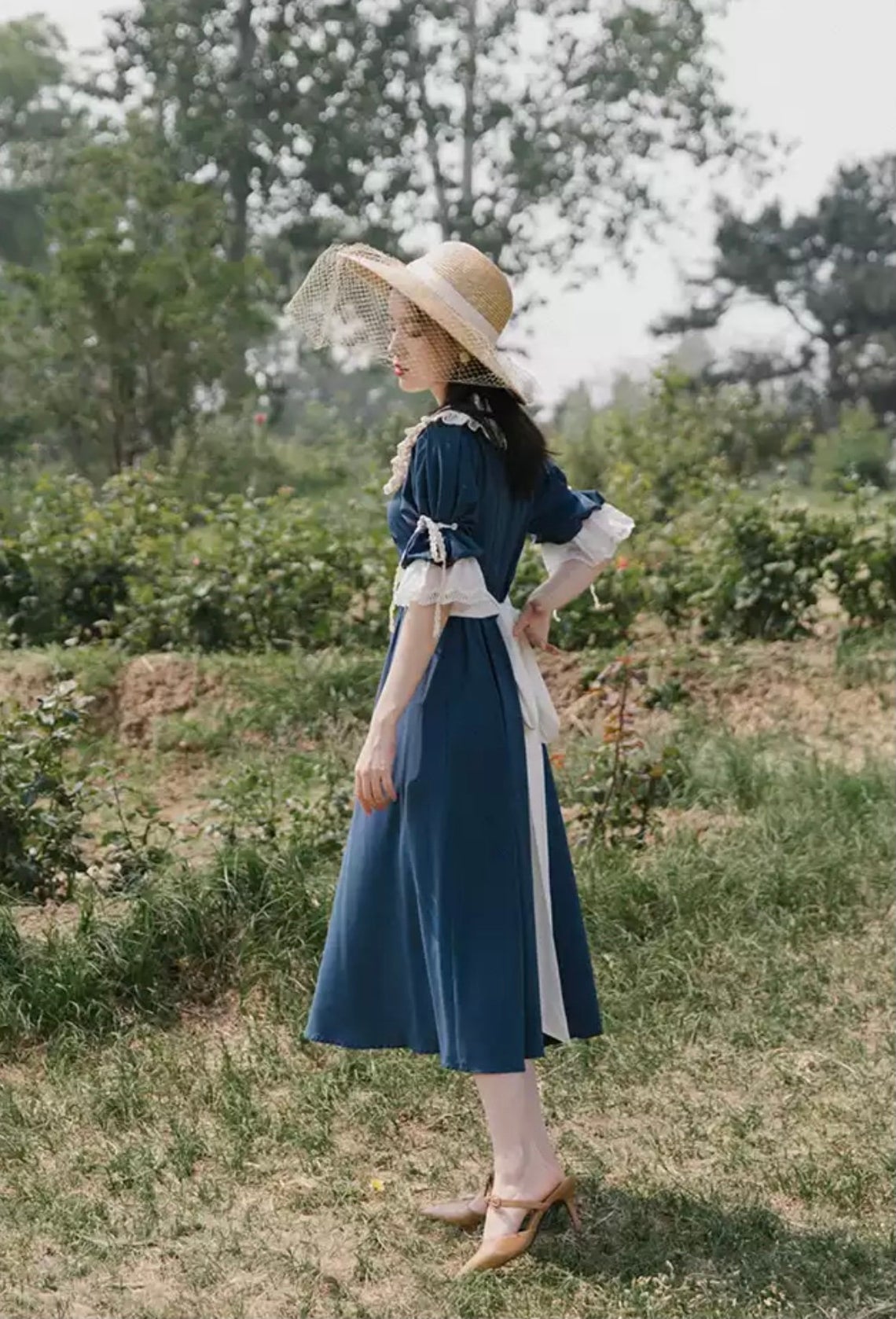 Prairie Dress-french Retro Dress-french Vintage Dress-victorian Dress ...