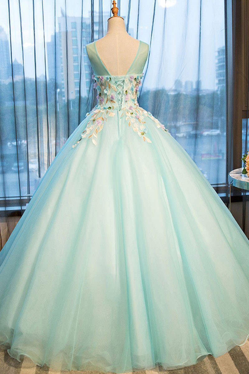 Ball Gown Sleeveless Halter Beading Floor-Length Tulle Prom Dresses main image 0