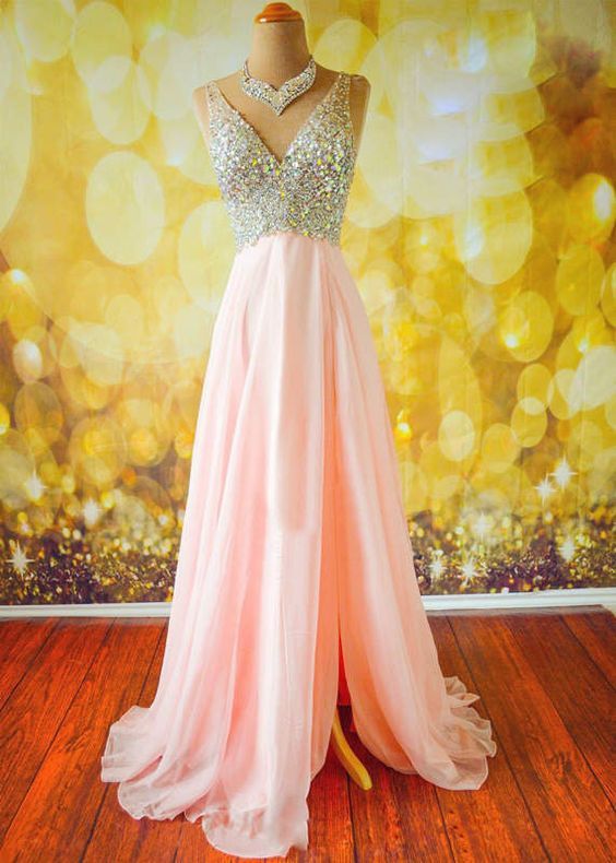 Open Back Prom Dress,long Prom Dress,soft Chiffon Prom Dress,spaghetti ...