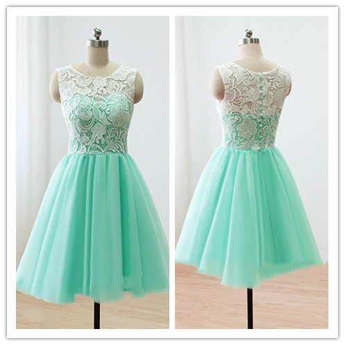 Homecoming Dress, Cute Homecoming Dress, Light Green Homecoming Dress ...