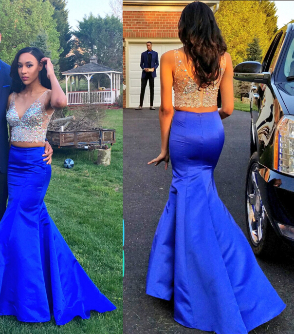 2017 Custom Made High Quality Mermaid Prom Dress,Satin Prom Dress ...