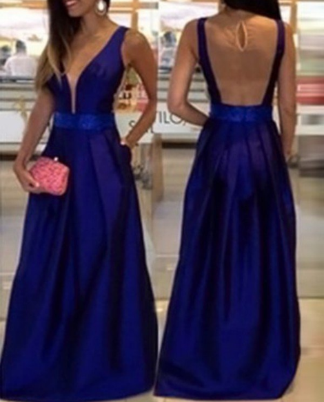 A-line Prom Dress, Formal Prom Dress, Royal Blue Prom Gown, Cheap Prom ...