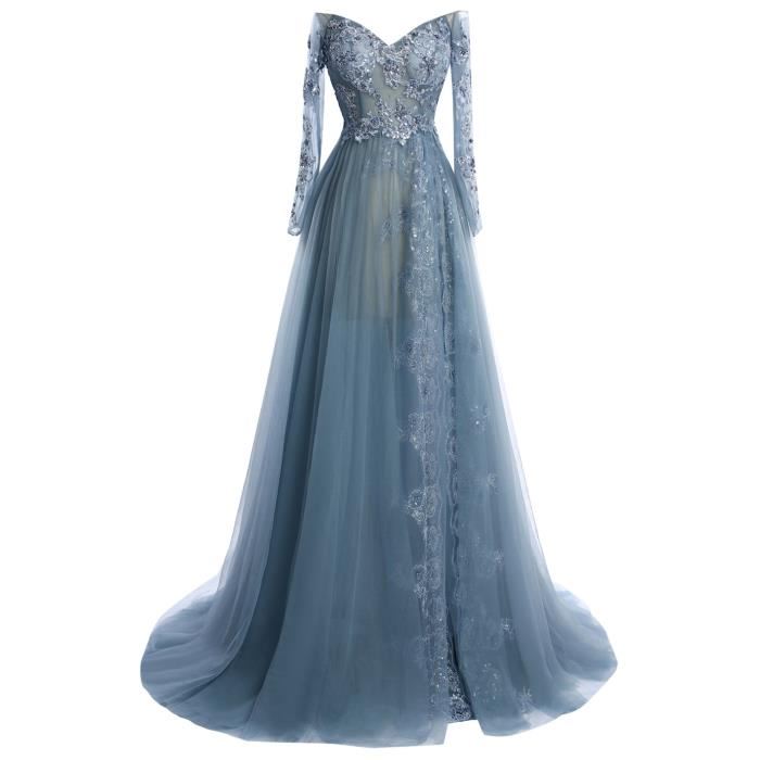 Floor Length Tulle A-line Prom Dress Featuring Lace Appliqués Long ...